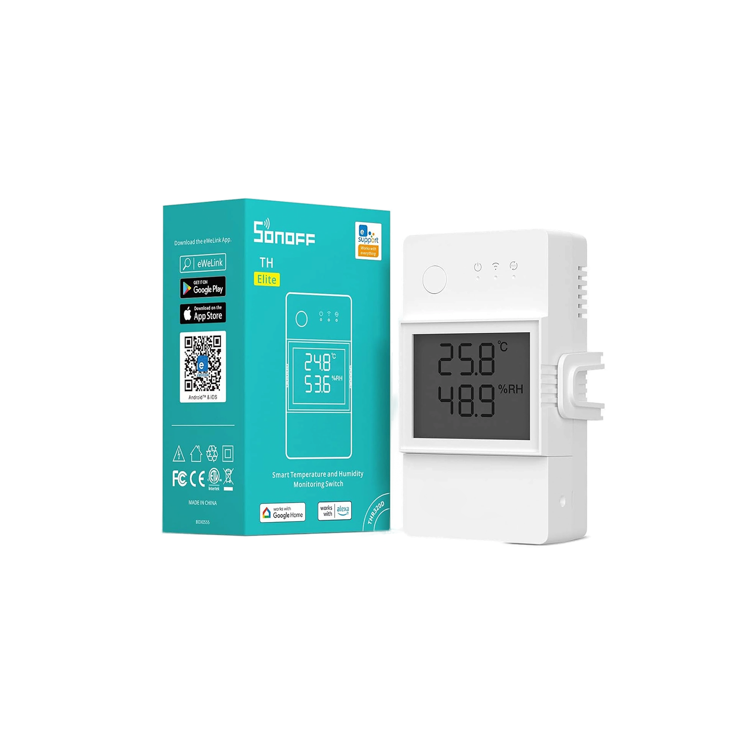 Sonoff TH Elite Temperature and Humidity Monitoring Switch 16A