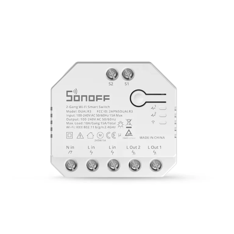 Sonoff DUAL R3 2-Channel Wi-Fi Relay Switch with Power Metering (Lights, Motors & Curtains)