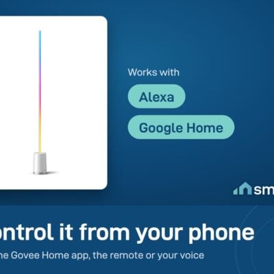 Govee Lyra floor lamp works with the Govee Home app, the remote, Alexa and Google Home