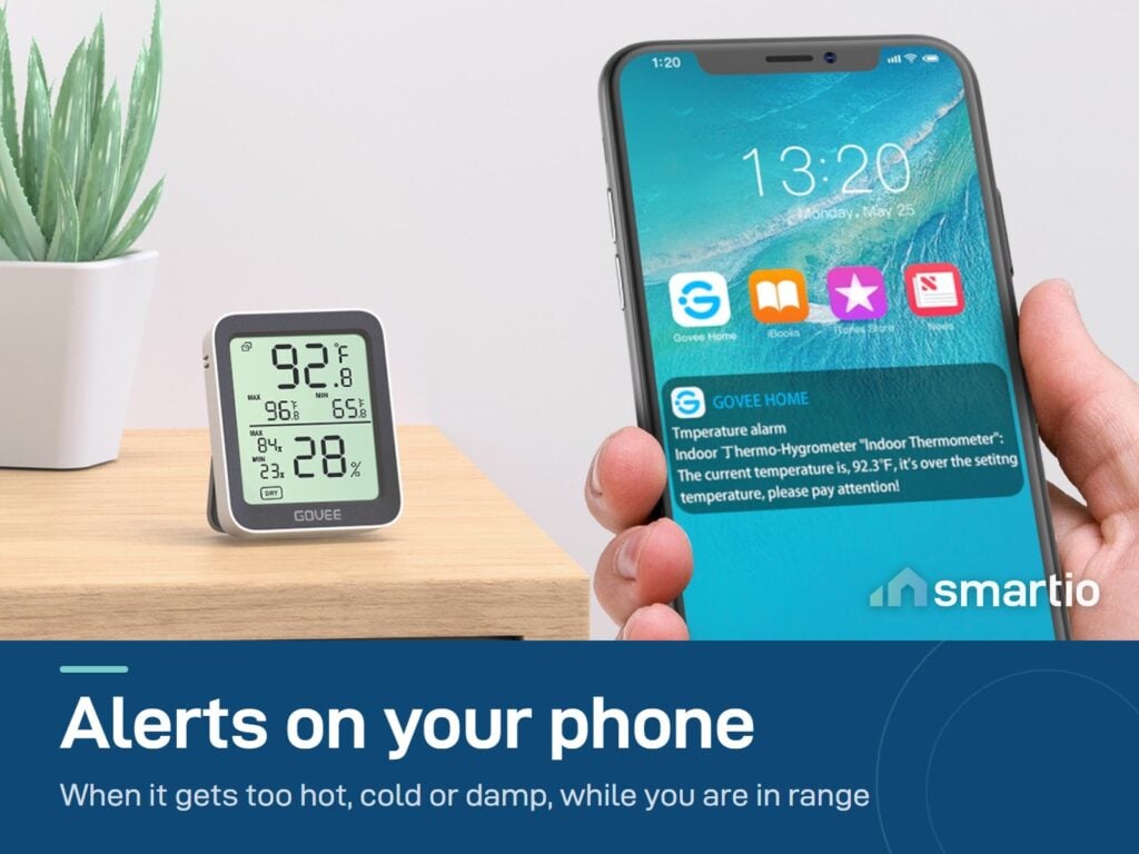 Govee H5075 alert on a phone