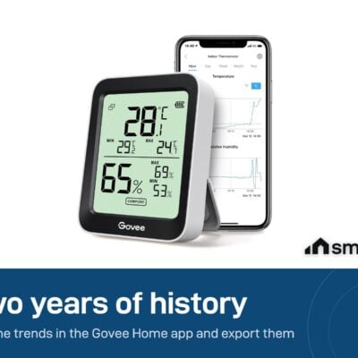 Govee H5075 temperature and humidity history in the app