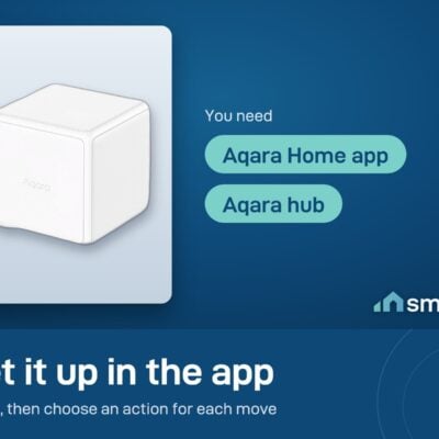Aqara Cube is set up in the Aqara Home app and needs an Aqara hub
