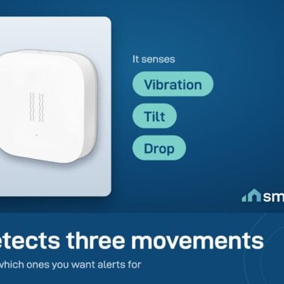 Aqara Vibration Sensor detects three movements: vibration, tilt and drop