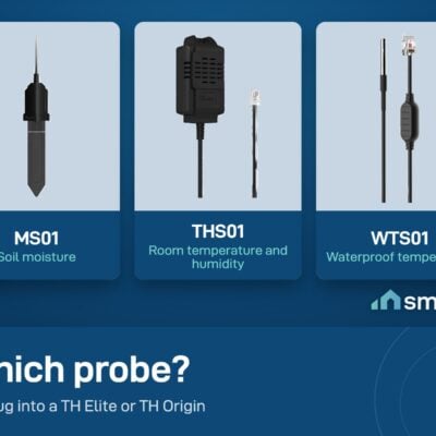 Sonoff probes for the TH Elite and TH Origin: MS01 soil moisture, THS01 room temperature and humidity, WTS01 waterproof