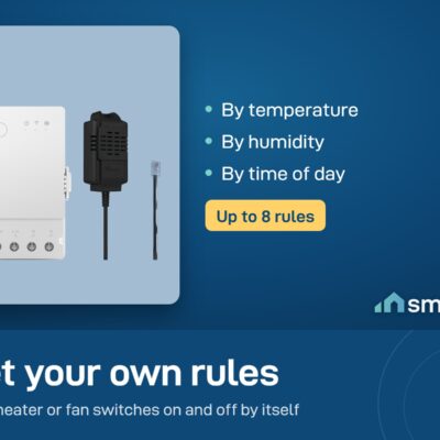 Sonoff TH Origin with a probe: up to 8 rules to switch an appliance by temperature, humidity or time of day
