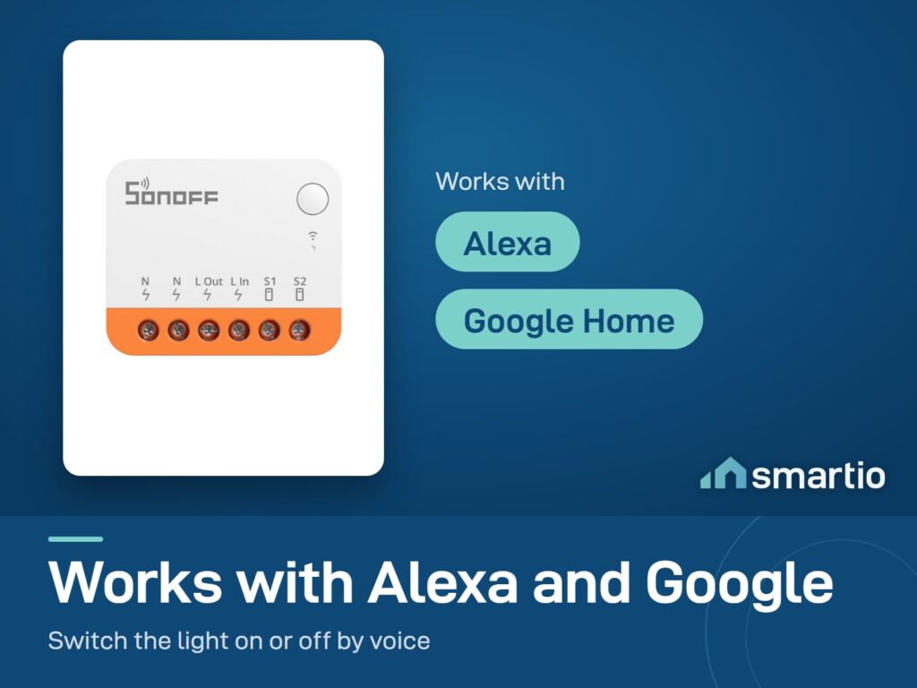 Sonoff MINIR4 works with Alexa and Google Home
