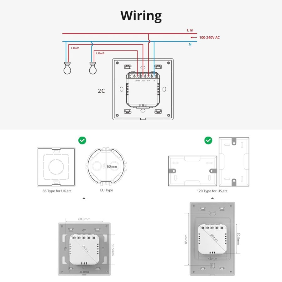 Sonoff TX Ultimate Wall Switch 86 Type