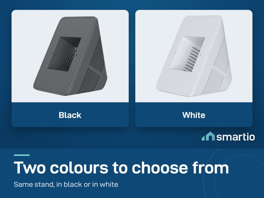 Sonoff desk stand for the NSPanel in black and in white
