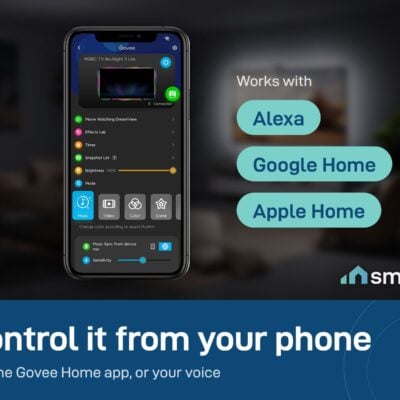Govee Home app controlling the TV Backlight 3 Lite, works with Alexa, Google Home and Apple Home