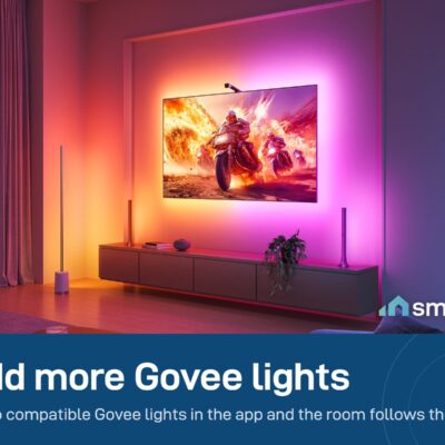 Govee TV Backlight 3 Lite grouped with a Govee floor lamp so the whole room follows the TV