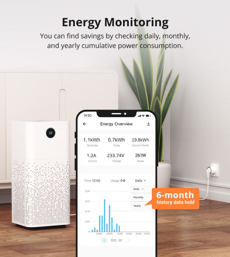 Sonoff S60 Wi-Fi Smart Plug — With Power Monitoring