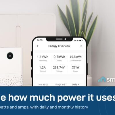 Sonoff S60 power use shown in the eWeLink app