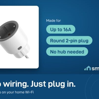 Sonoff S60 smart plug: up to 16A, round 2-pin plug, no hub needed