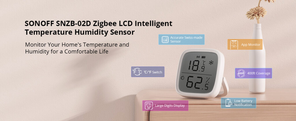 Sonoff Zigbee LCD Temperature Humidity Sensor