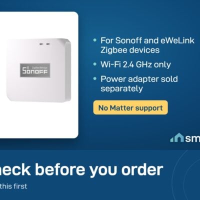 Sonoff Zigbee Bridge Pro: for Sonoff and eWeLink Zigbee devices, Wi-Fi 2.4 GHz only, adapter sold separately, no Matter