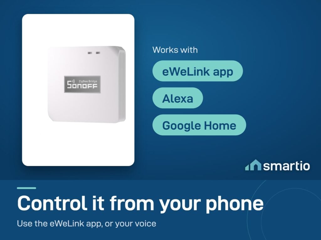 Sonoff Zigbee Bridge Pro works with the eWeLink app, Alexa and Google Home