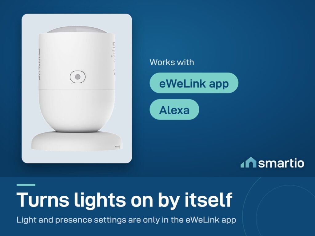 Sonoff SNZB-06P presence sensor works with the eWeLink app and with Alexa through a Zigbee hub