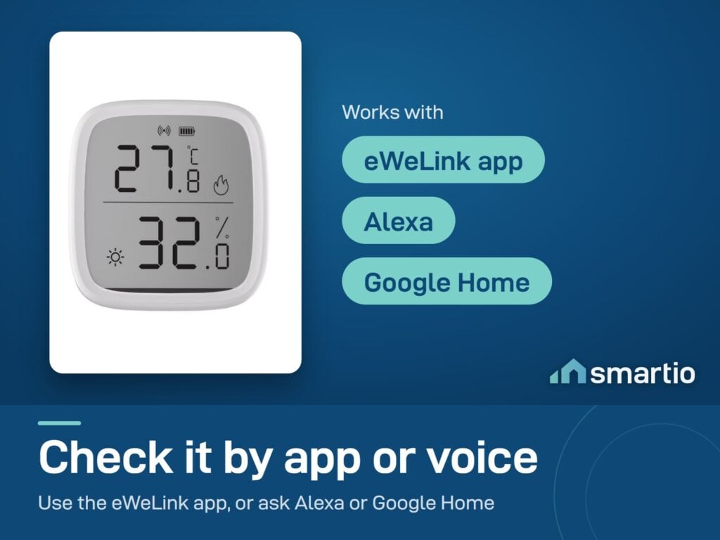 Sonoff SNZB-02D works with the eWeLink app, Alexa and Google Home