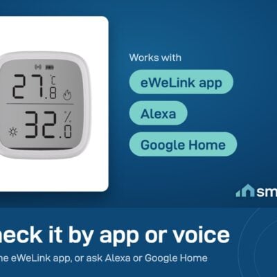 Sonoff SNZB-02D works with the eWeLink app, Alexa and Google Home