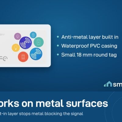 Sonoff NFC tag with a built-in anti-metal layer and a waterproof PVC casing
