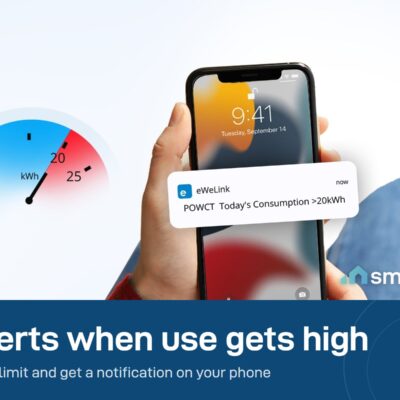 Sonoff POWCT notification in eWeLink when daily use passes a limit