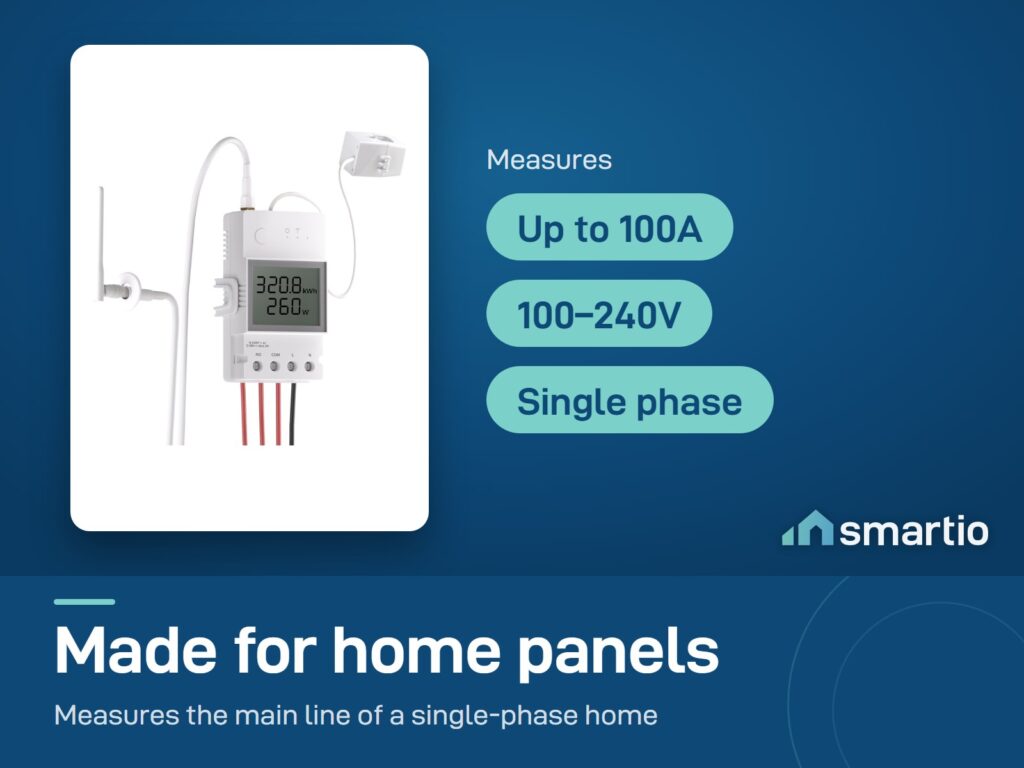 Sonoff POWCT measures up to 100A, 100-240V, single phase