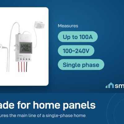 Sonoff POWCT measures up to 100A, 100-240V, single phase