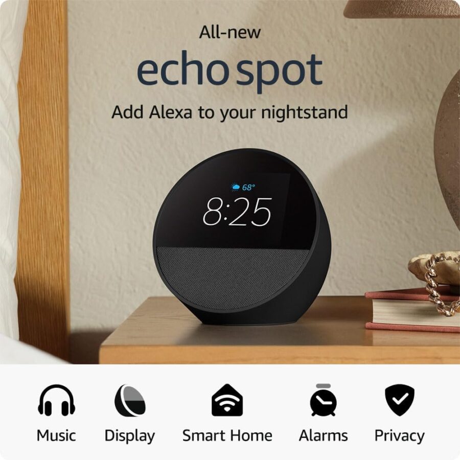 Amazon Echo Spot - Black view 2
