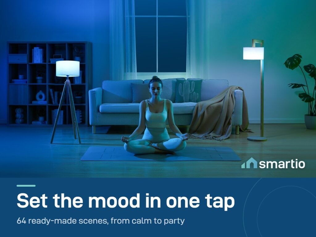 Govee GU10 smart bulbs in a calm blue scene