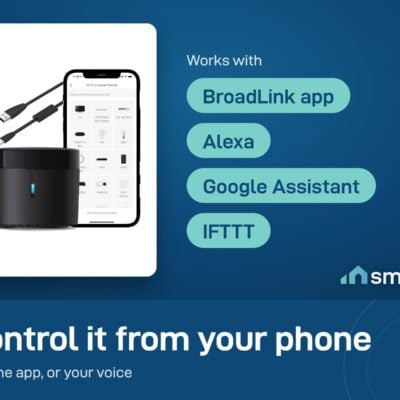 Broadlink RM4 mini works with the BroadLink app, Alexa, Google Assistant and IFTTT