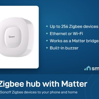 Sonoff Zigbee Bridge Ultra hub: up to 256 Zigbee devices, Ethernet or Wi-Fi, Matter bridge, built-in buzzer