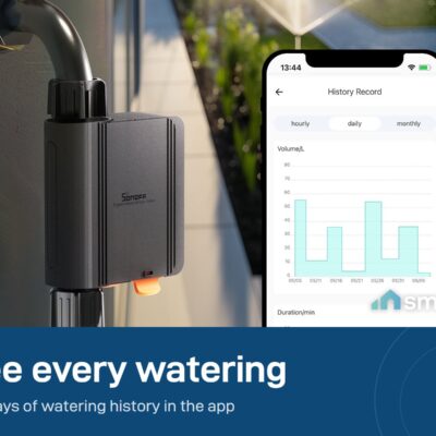 Watering history for the Sonoff Zigbee water valve in the app