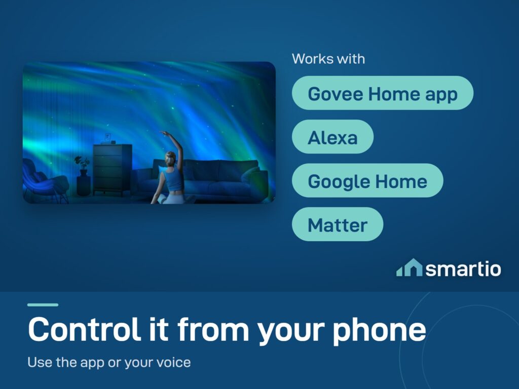 Govee Star Light Projector works with the Govee Home app, Alexa, Google Home and Matter