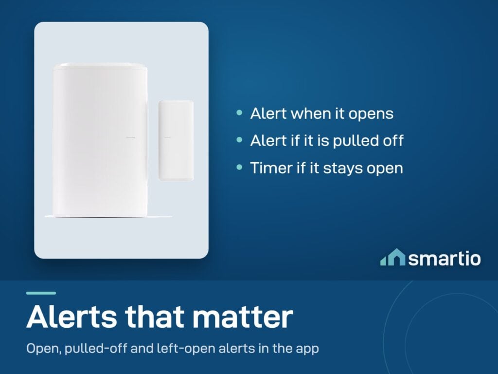 Sonoff SNZB-04P door and window sensor alerts: opened, pulled off, or left open too long. Needs a Zigbee hub