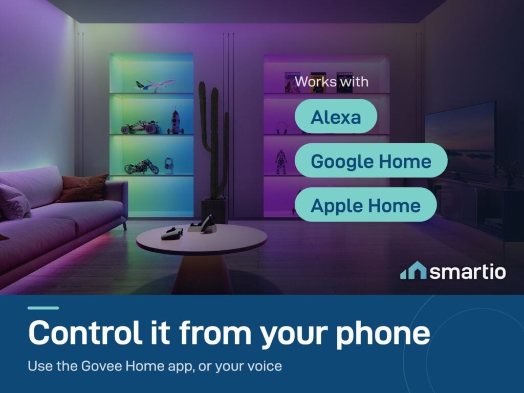 Govee RGBIC Strip Light 2 Pro works with the Govee Home app, Alexa, Google Home and Apple Home