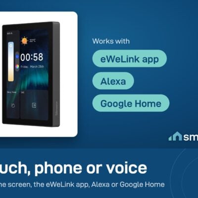 Sonoff NSPanel Pro 120 type works with the eWeLink app, Alexa and Google Home