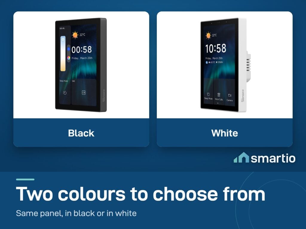 Sonoff NSPanel Pro 120 type in black and in white