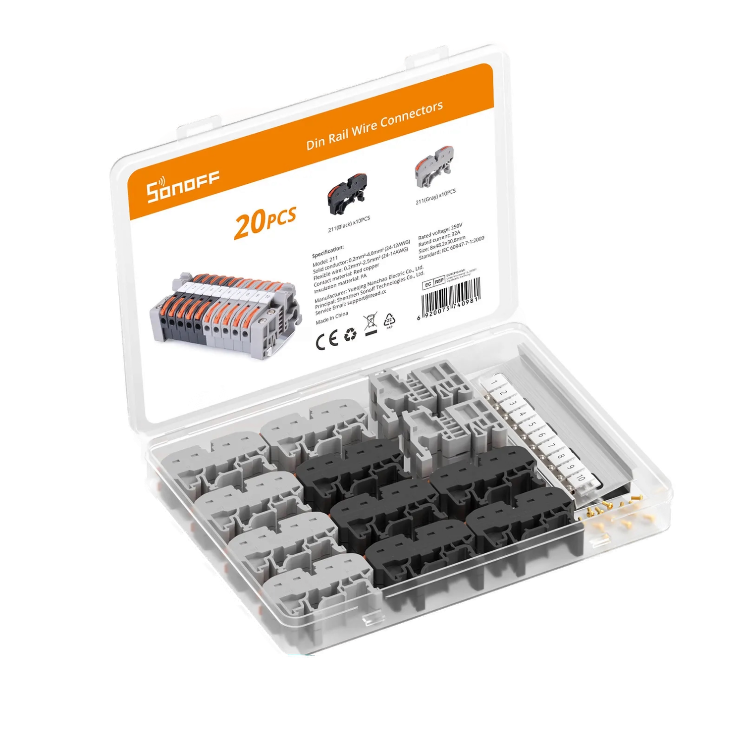 Sonoff Din Rail Wire Connectors