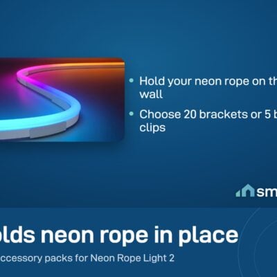 Govee Neon Rope Light 2 curving in a bend held by wall clips on a wall