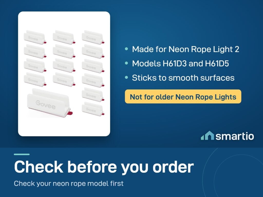 Govee accessories for Neon Rope Light 2 models H61D3 and H61D5, not for the older Neon Rope Lights