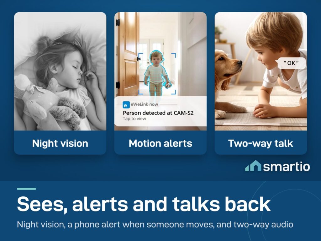 Sonoff CAM Slim Gen2 night vision, motion alerts and two-way talk