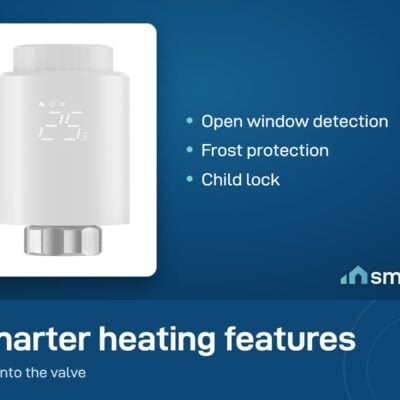 Sonoff Zigbee radiator valve features: open window detection, frost protection and child lock