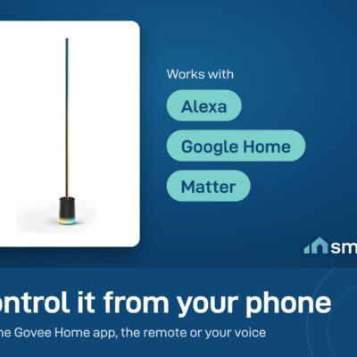 Govee Floor Lamp 2 works with the Govee Home app, the remote, Alexa, Google Home and Matter