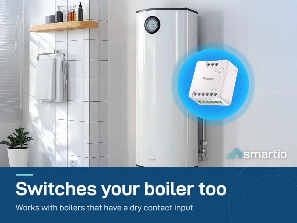 Sonoff MINI-D controlling a water heater