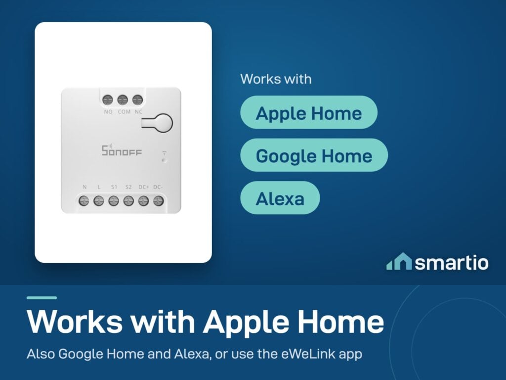 Sonoff MINI-D works with Apple Home, Google Home and Alexa