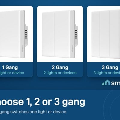 Sonoff TX Ultimate wall switch in 1 gang, 2 gang and 3 gang versions