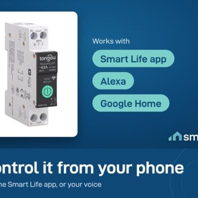 Tongou Smart Life smart breaker works with the Smart Life app, Alexa and Google Home