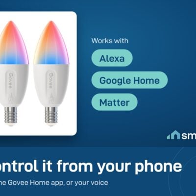 Govee E14 smart bulbs work with the Govee Home app, Alexa, Google Home and Matter