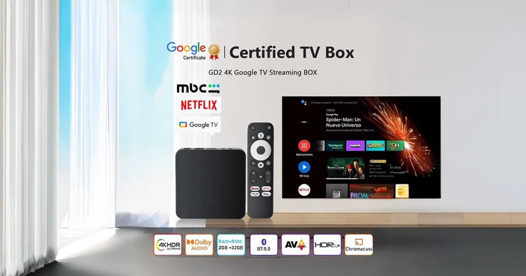 Dcolor Google TV Box GD2 with Chromecast built-in