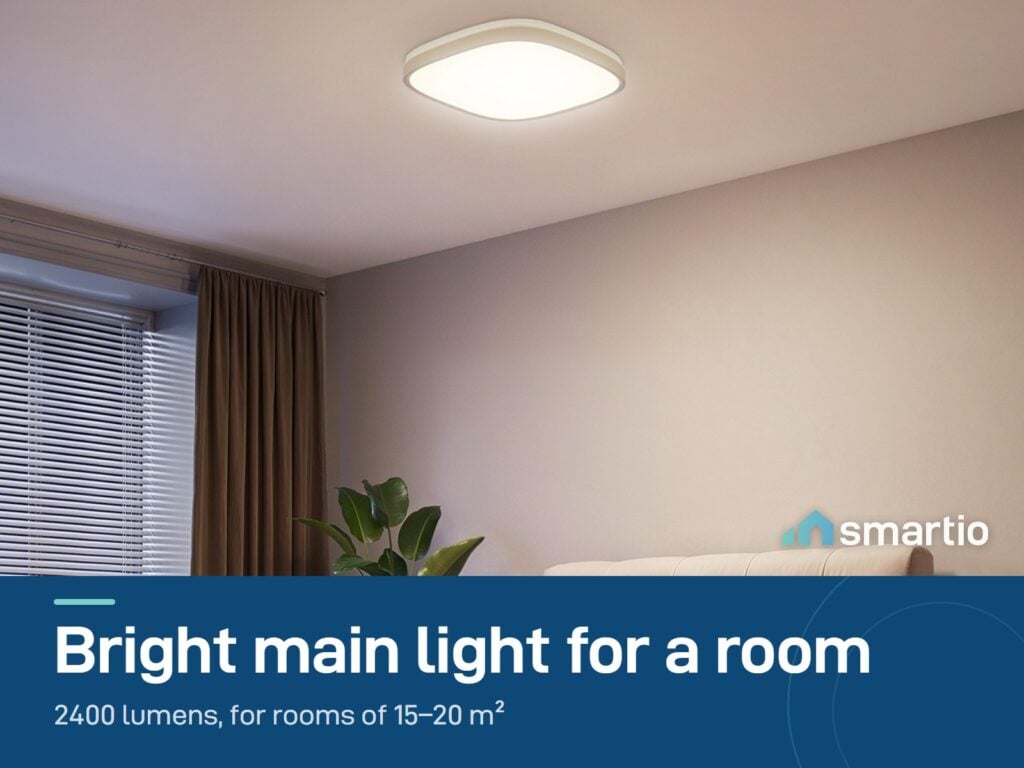 Govee 12-inch Square Ceiling Light lighting a bedroom
